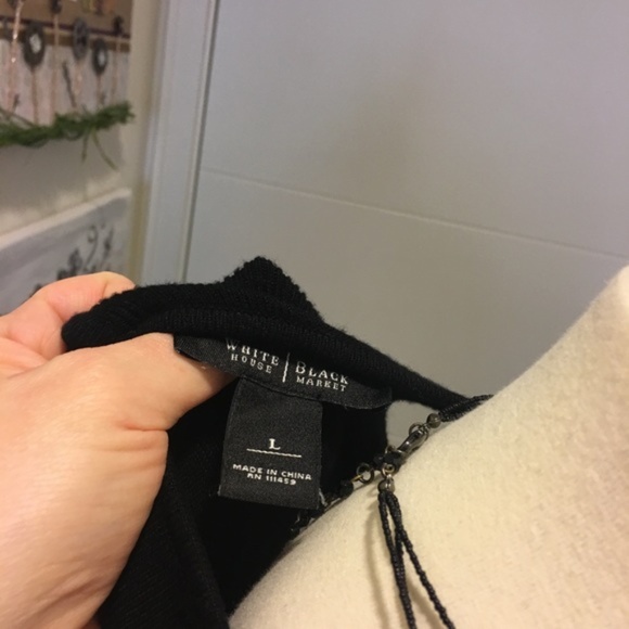 WHBM Black Rosette Tank Sweater - Picture 5 of 6